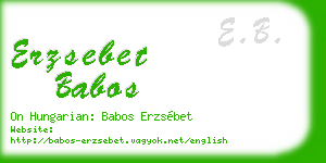 erzsebet babos business card